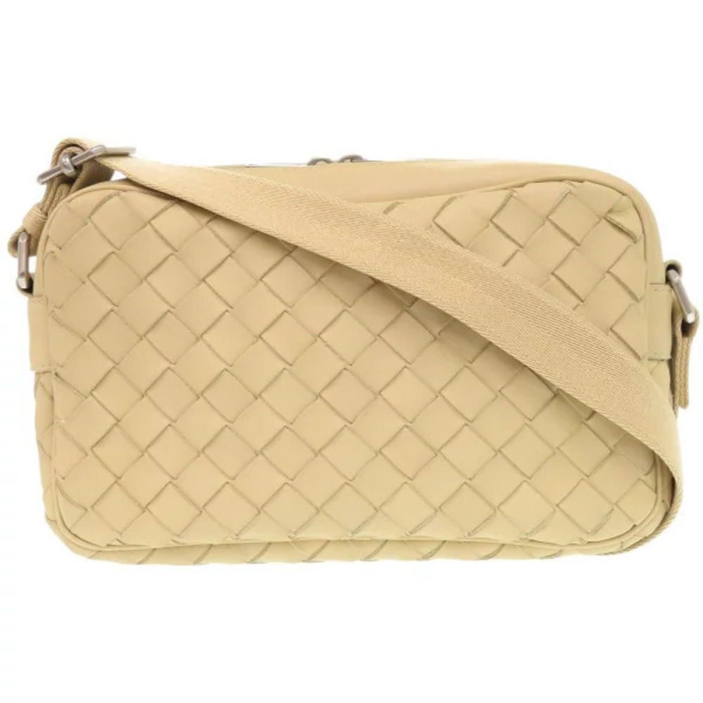 Bottega Veneta Intrecciato Leather Beige Cream Shoulder Bag Bottega Veneta